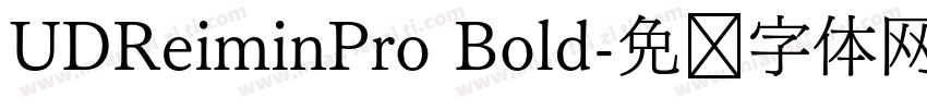 UDReiminPro Bold字体转换